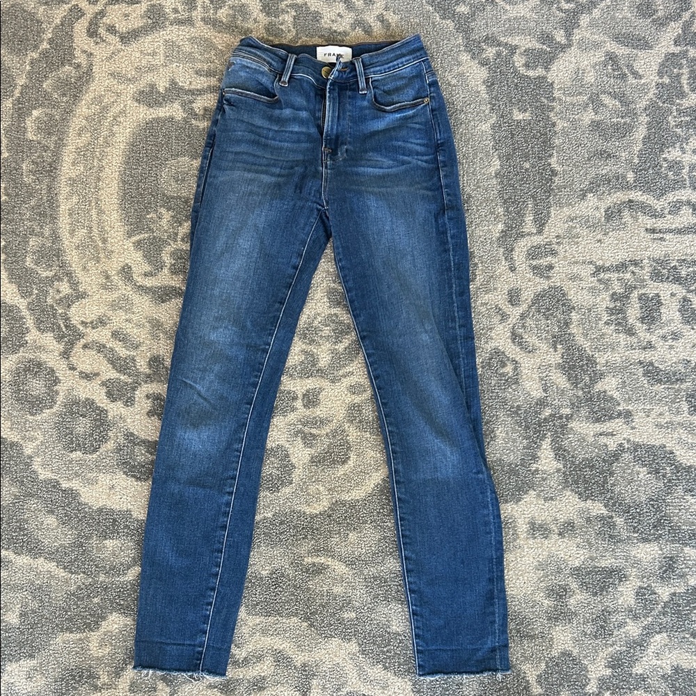 Frame Denim Women's Classic Blue Skinny Jeans